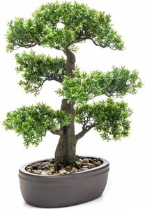 Emerald Emerald Sztuczny fikus bonsai w brązowej donicy, 43 cm 1