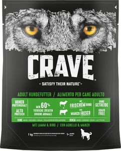 Crave Sucha karma bezzbożowa dla psa z jagnięciną i wołowiną, 1 kg 1