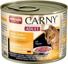 Animonda ANIMONDA Cat Carny Adult smak: Wołowina, kurczak i serca kacze 6x200g 2
