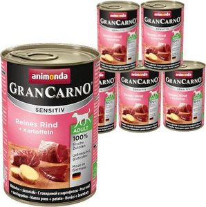 Animonda ANIMONDA GranCarno Sensitiv Adult Dog smak: Wołowina, Ziemniaki 6x400g 1