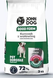 John Dog Good form kurczak z wołowiną dorosłe, małe rasy, 3 kg 1