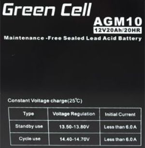 Green Cell Akumulator 12V/20Ah (AGM10) 3