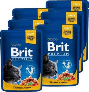 Brit BRIT Cat ŁOSOŚ i PSTRĄG 6x100g 1