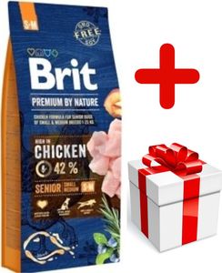 Brit BRIT Premium By Nature Senior S+M 15kg + niespodzianka dla psa GRATIS! 1