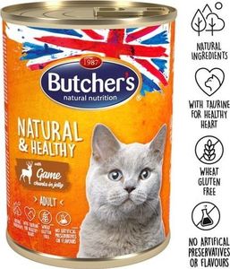 Butcher’s BUTCHER'S Natural&Healthy - kawałki z dziczyzną w galaretce 6x400g (kot) 2