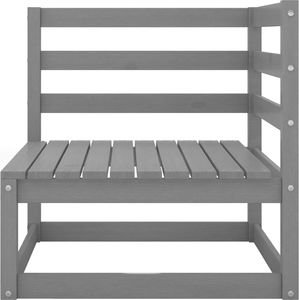 vidaXL 2-osobowa sofa ogrodowa, szara, lite drewno sosnowe 4