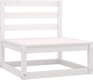 vidaXL 4-osobowa sofa ogrodowa, biała, lite drewno sosnowe 3