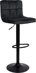 Gmm Group Hoker krzesło barowe ARAKO BLACK czarne Velvet universal 1