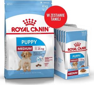 Royal Canin ROYAL CANIN Medium Puppy 15kg + 10x140g saszetka 1