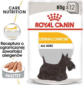 Royal Canin ROYAL CANIN CCN Dermacomfort 12x85g karma mokra - pasztet dla psów dorosłych o wrażliwej skórze, skłonnej do podrażnień 1