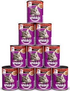 Whiskas WHISKAS Adult puszka 12x400g - mokra karma dla kotów wołowiną w sosie 1