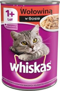 Whiskas WHISKAS Adult puszka 12x400g - mokra karma dla kotów wołowiną w sosie 2
