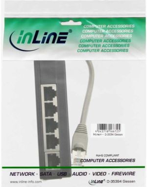InLine Splitter ISDN 5x RJ45 żeński 15cm Kabel z terminal resistors (69935) 2