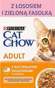Purina PURINA Cat Chow Adult Łosoś i zielona fasolka 85g Saszetka 20+6 GRATIS 2
