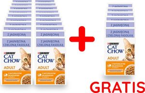 Purina PURINA Cat Chow Adult Jagnięcina i zielona fasolka 85g Saszetka 20+6 GRATIS 2
