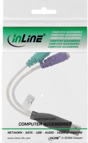 Adapter USB InLine USB - PS/2 x2 Biały  (33386) 2