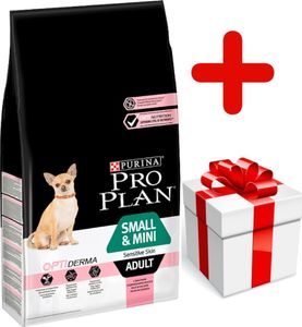 Purina Purina Pro Plan Small & Mini Adult Sensitive Optiderma, łosoś i ryż 7kg + niespodzianka dla psa GRATIS! 1