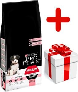 Purina Purina Pro Plan Medium Puppy Sensitive Optiderma, łosoś i ryż 12kg + niespodzianka dla psa GRATIS! 1