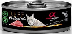 Alpha Spirit ALPHA SPIRIT Wołowina - koty sterylizowane 18x85g 2