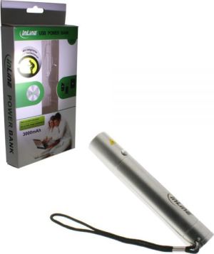 Powerbank InLine LED 3000 mAh Srebrny 3