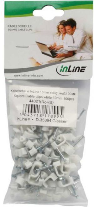 Organizer InLine Uchwyt montażowy Biały 100 sztuk  (44021) 2