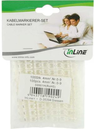 Organizer InLine Znacznik Biały 100 sztuk  (59961H) 2