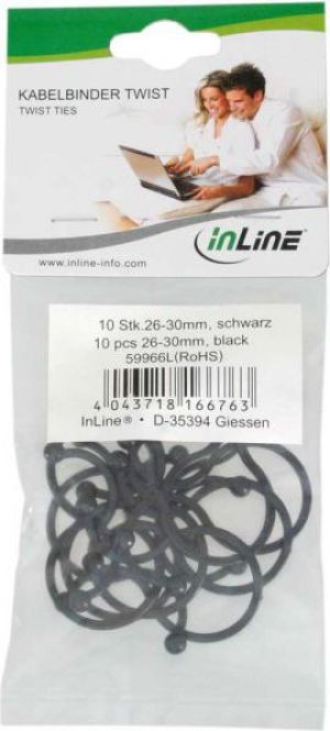 Organizer InLine Linka zaciskowa Czarny 10 sztuk  (59966L) 3
