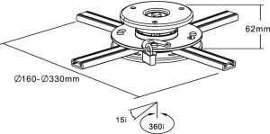 Uchwyt do projektorów InLine Uchwyt ścienny do projektora (23138A) 2
