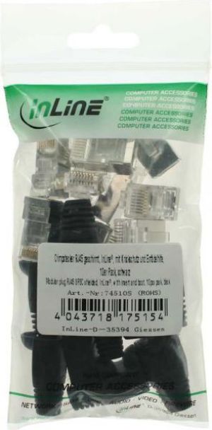 InLine Wtyczka RJ45, 8P8C, czarny 10 szt (74510S) 2