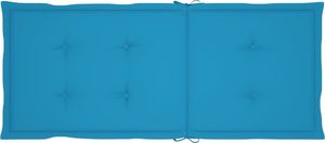 vidaXL Poduszki na krzesła ogrodowe, 4 szt., niebieskie, 120x50x4 cm 5