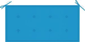 vidaXL vidaXL Poduszka na ławkę ogrodową, niebieska, 100x50x4 cm 3