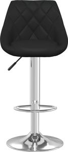 vidaXL Krzesło barowe, czarne, sztuczna skóra 3
