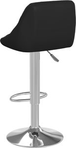 vidaXL Krzesło barowe, czarne, sztuczna skóra 4