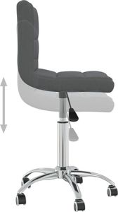 Krzesło biurowe vidaXL Ciemnoszare 6