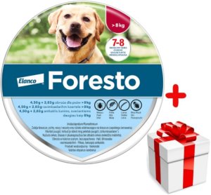 Elacno Foresto Obroża przeciw kleszczom i pchłom dla psów powyżej 8kg + NIESPODZIANKA DLA PSA GRATIS !! 1