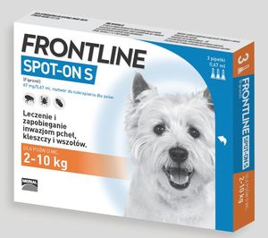 Frontline Frontline Spot On Pies S 2-10 kg dla psów s 3x0,67 ml 1