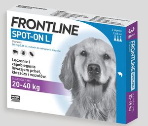Frontline Spot On Pies L 20-40 kg trójpak L 3x2,68 ml 1