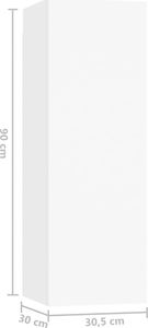 vidaXL 3-cz. zestaw szafek TV, biały, płyta wiórowa 7