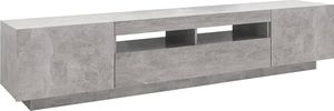 vidaXL Szafka pod TV z oświetleniem LED, szarość betonu, 200x35x40 cm 7