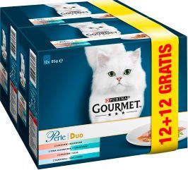 Gourmet Gourmet Perle Karma dla kotów kolekcja duet rybny 24x85g 2