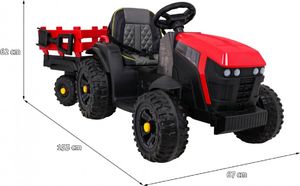 Traktor Titanium Z Przyczepą Czerwony 2