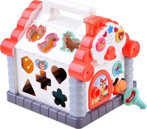 HOLA Interaktywny Domek sorter klocki zwierzątka ZA3518 4
