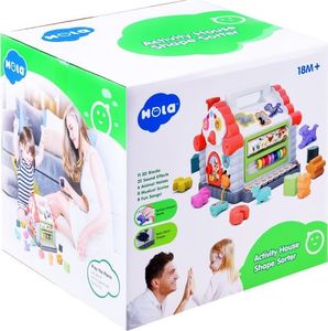 HOLA Interaktywny Domek sorter klocki zwierzątka ZA3518 10