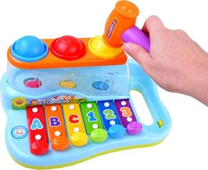 HOLA EDUKACYJNE CYMBAŁKI + piłeczki i młotek IN0001 2