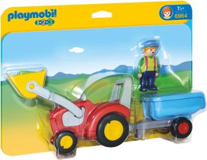 Playmobil 1.2.3. Traktor z przyczepą (6964) 1