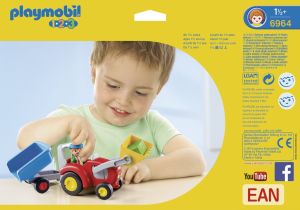 Playmobil 1.2.3. Traktor z przyczepą (6964) 2