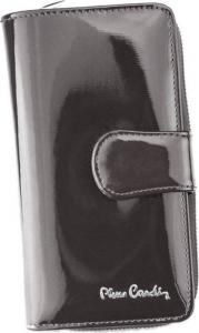 Pierre Cardin Pionowy, lakierowany portfel damski z opaską na zatrzask 1