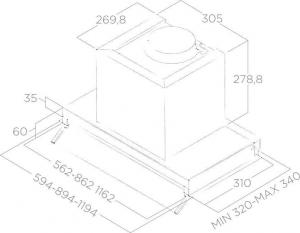 Okap Elica Boxin Lux LX/IX/A/120 2