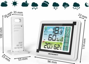 Stacja pogodowa Berdsen Stacja pogodowa z wyświetlaczem BD-900 biała 6
