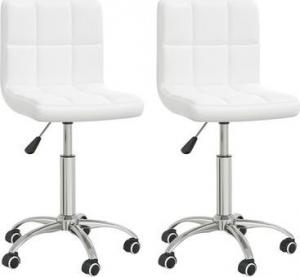 Krzesło biurowe vidaXL 2 sztuki Biały 1